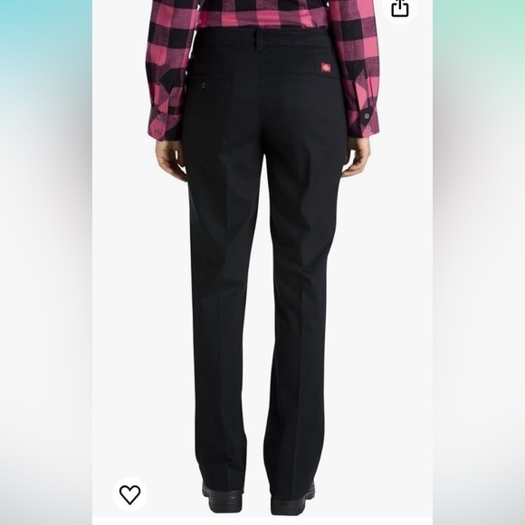 NWT Dickies Women's Plus-Size Relaxed Straight Stretch Twill Pant  size 22 black - Picture 2 of 5
